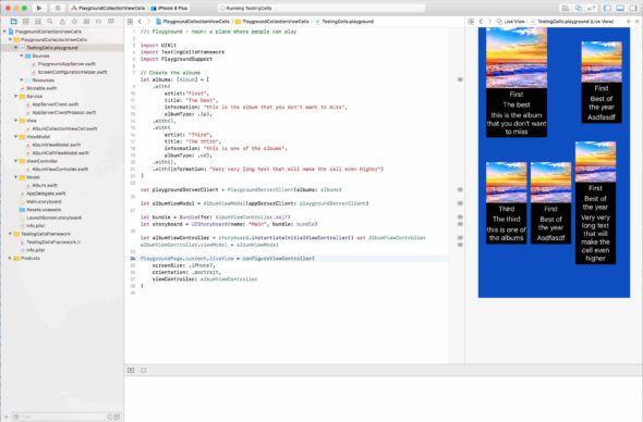 How to use Swift playgrounds to help with UI development